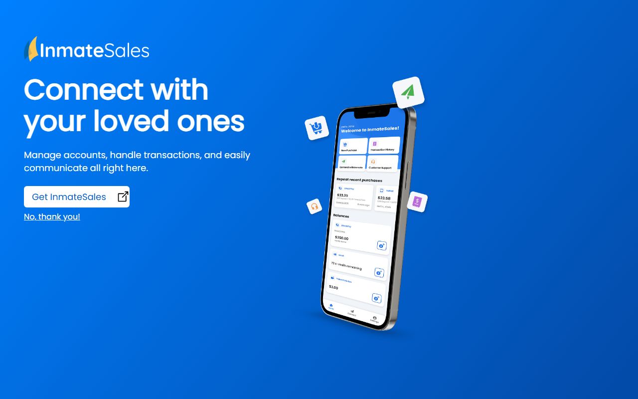 InmateSales scheduling portal for jail communication