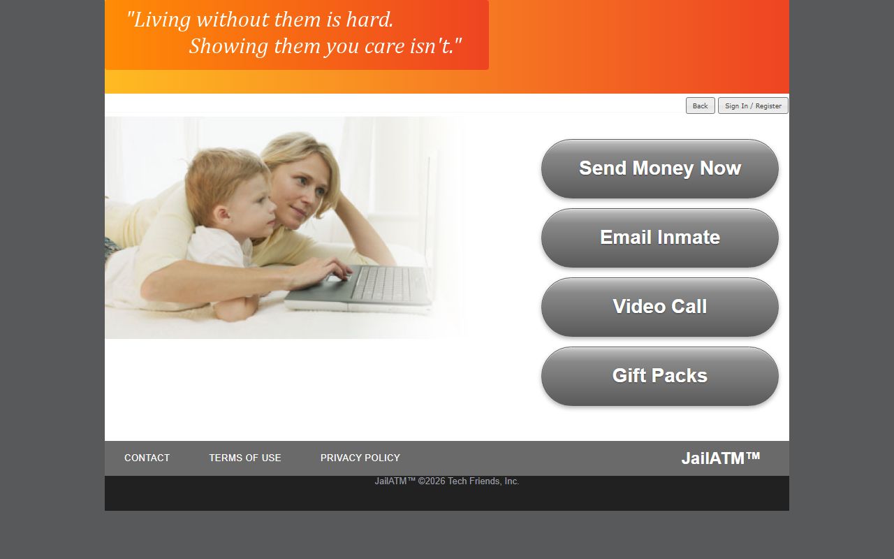 JailATM deposit portal connected to Clinton County jail payments