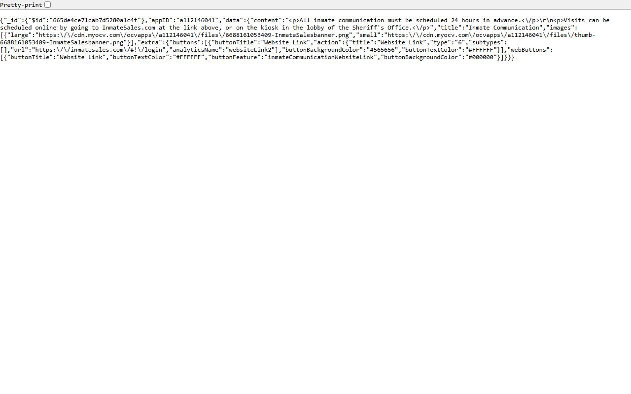 Clinton County Sheriff inmate communication source data
