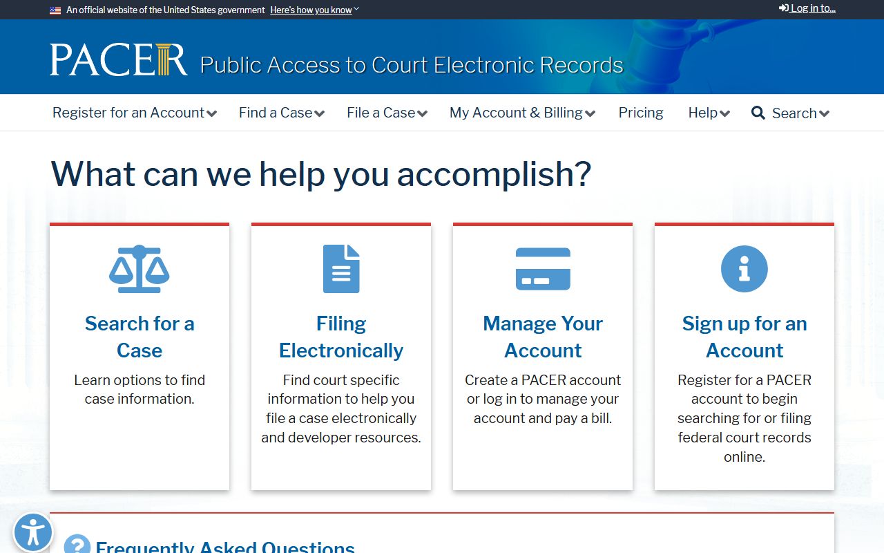 Clinton County court dockets federal PACER distinction