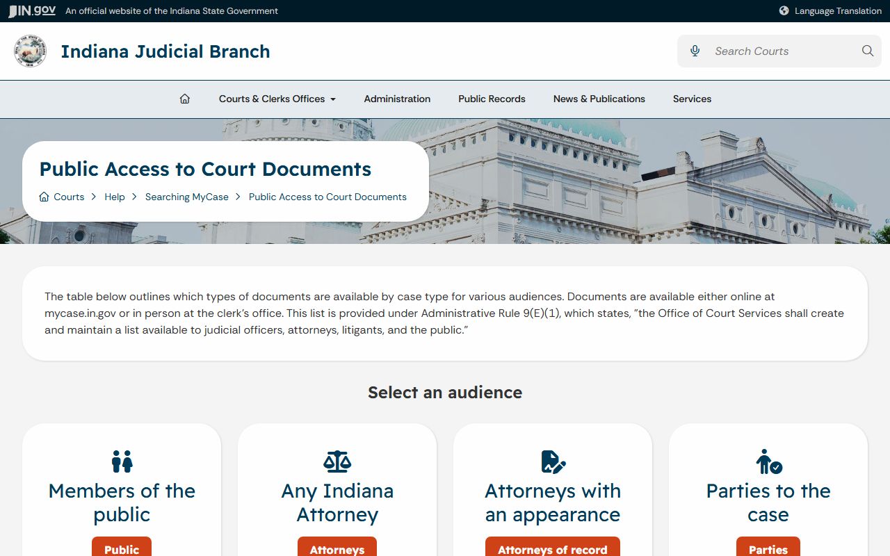 Clinton County court records public document access rules
