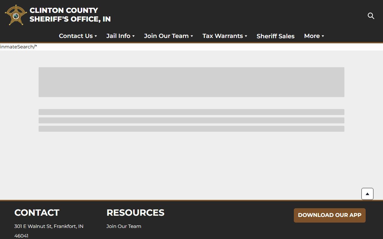 Clinton County Sheriff inmate search route
