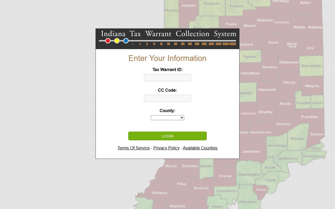 Indiana tax warrant portal for civil tax warrants